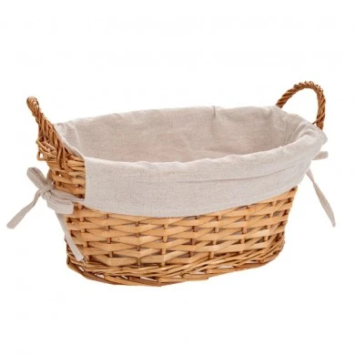 HONEY BASKET WITH FABRIC LINING 34X23X15 CM