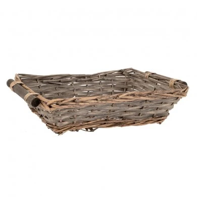 GREY BASKET 36X27X10 CM
