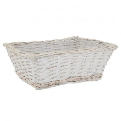 WHITE BASKET  40X30X15 CM