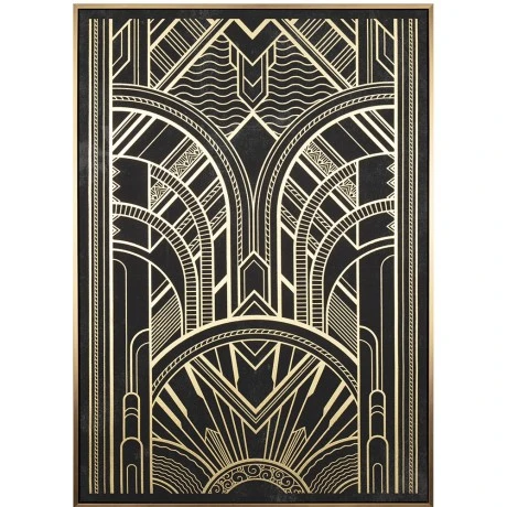 FRAMED PRINT ON CANVAS 70X100 CM ART-DECO THEME