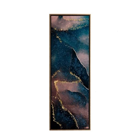 PAINTING OF ABSTRACT THEME WITH GOLDEN FRAME 33Χ3Χ93CM