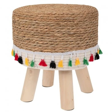 NATURAL SEAGRASS STOOL 28X33CM