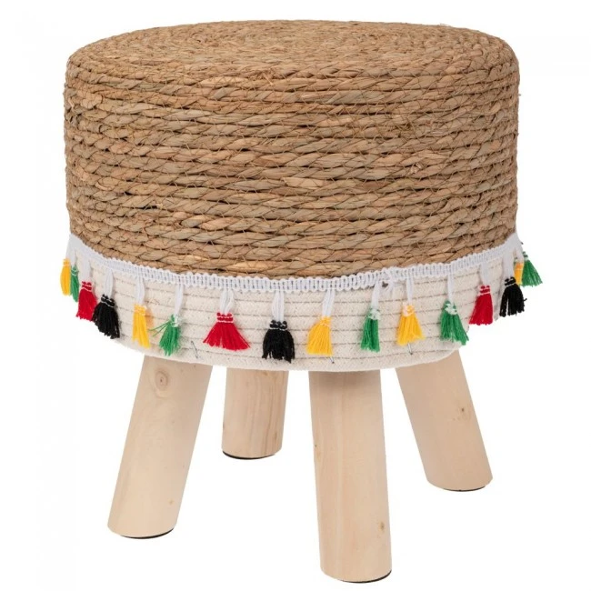 NATURAL SEAGRASS STOOL 28X33CM