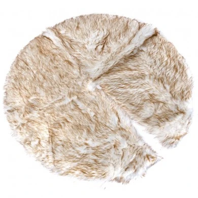 BROWN FAUX FUR TREE SKIRT D120CM