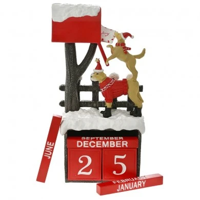 XMAS RESIN CALENDAR 23x11x40CM