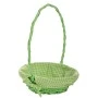 GREEN FABRIC BASKET D25X9 35CM