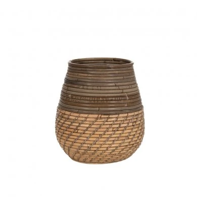 DECO RATTAN POT D17x24CM
