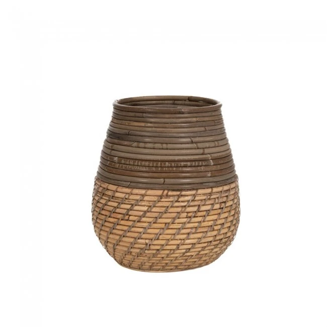 DECO RATTAN POT D17x24CM