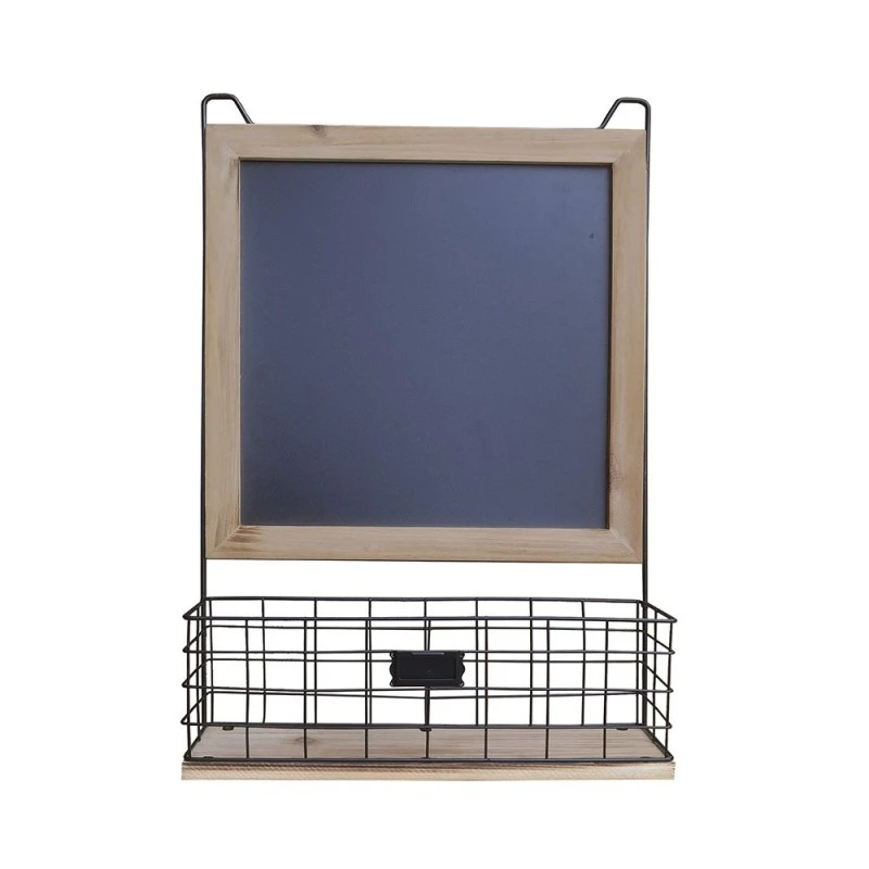 WOOD AND METAL WALL SHELF 40X12X60CM