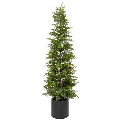 REAL TOUCH CHRISTMAS TREE 210CM IN BLACK POT