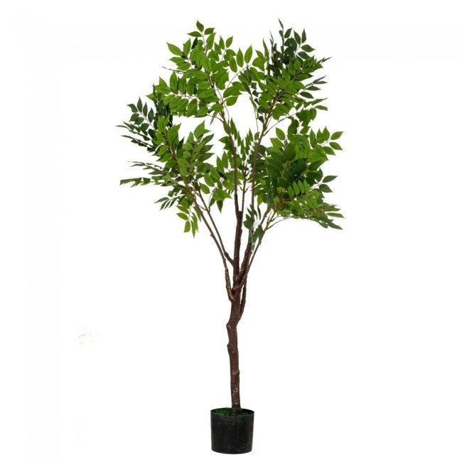 ARTIFICIAL TOONA REAL TOUCH PLANT 140CM IN PLASTIC POT D15X12.5CM