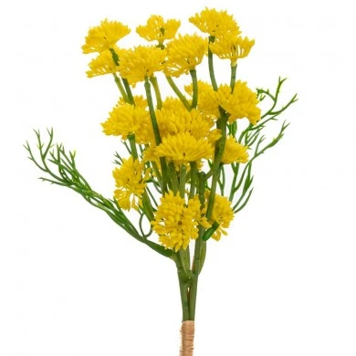 ARTIFICIAL REAL TOUCH YELLOW ACHILLEA STEM 30CM