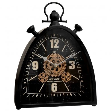 TABLE CLOCK 25X8X32CM WITH GEARS