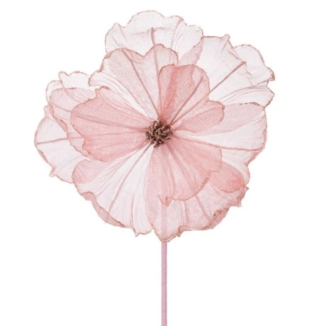 PINK ORGANZA MAGNOLIA STEM 60CM