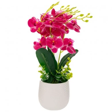 ARTIFICIAL PINK ORCHID IN CERAMIC POT