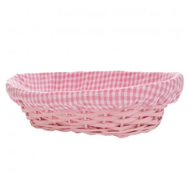 PINK FABRIC BASKET 33X23X9CM