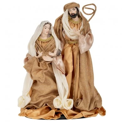 CHAMPAGNE GOLD HOLY FAMILY FIGURINES 90CM
