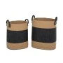 SET 2 FELT AND COTTON BASKET 43X50 38X45CM