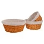 SET 3 NATURAL BASKET WITH FABRIC LINING A:45X20 B:40X19 C:35X18 CM