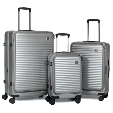 SET 3 DARK GREEN SUITCASE WITH WHEELS 50 61 71CM