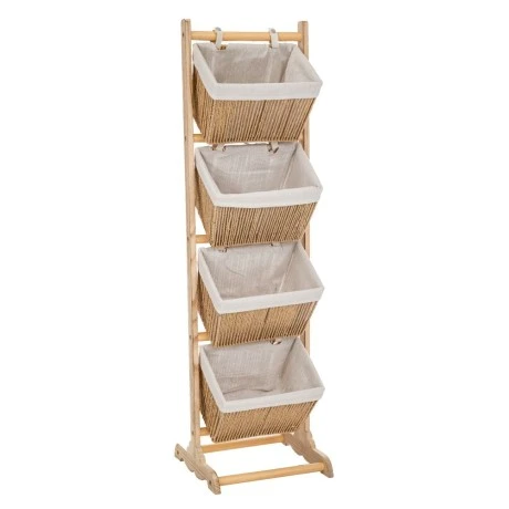 4 TIER BASKET STAND 35X35X125CM