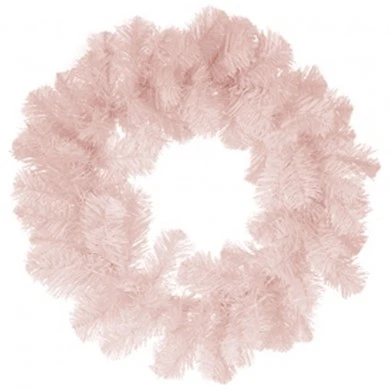 PINK PVC PINE WREATH 50CM