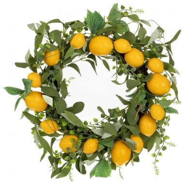 ARTIFICIAL LEMON WREATH 50CM