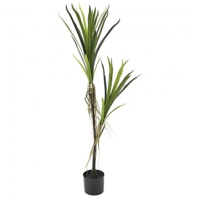 ARTIFICIAL DRACAENA TREE 125 CM IN BLACK PE POT