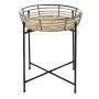 WICKER TABLE TRAY WITH METAL BLACK LEGS D38X45CM