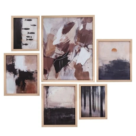 PRINTED PAINTINGS SET 6 WITH VARIOUS SUBJECTS 1Χ(40Χ50) 3Χ(25Χ30) 2Χ(25Χ20) CM