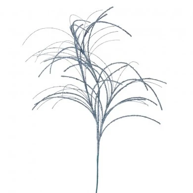 ICE BLUE GLITTER GRASS STEM 85CM