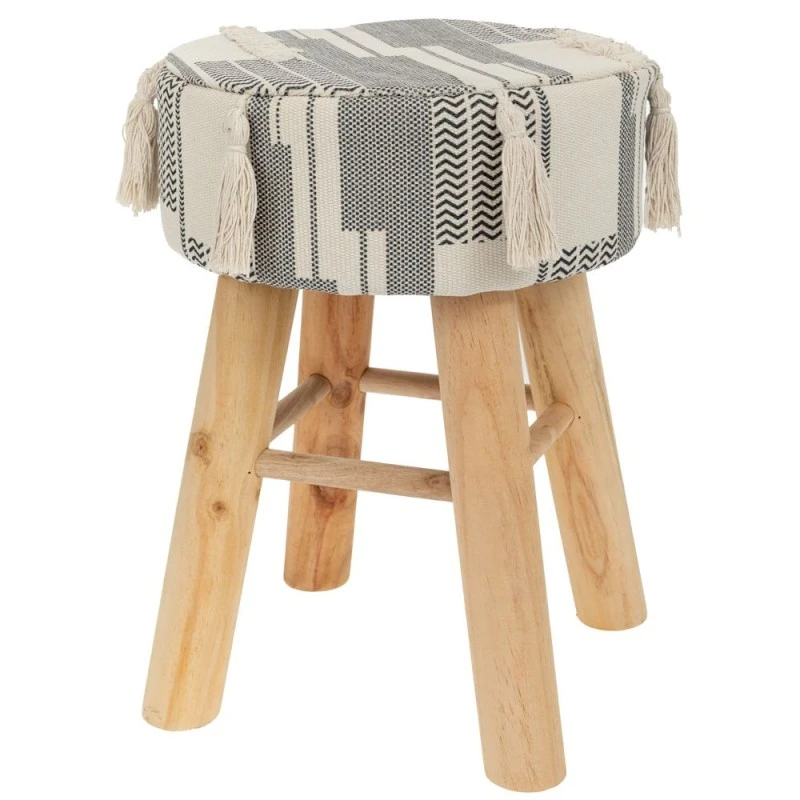 FABRIC TOP STOOL 34X48CM