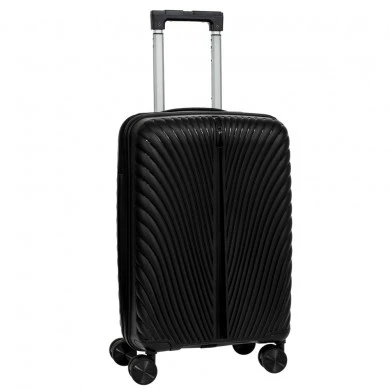 BLACK SUITCASE WITH WHEELS 50CM