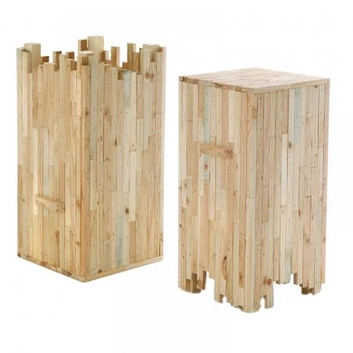 DECO BASE WOODEN 35X70 BROWN