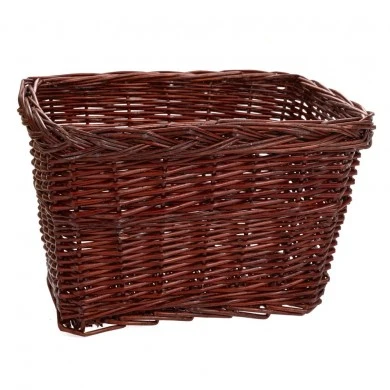 BROWN BASKET WITH FABRIC LINING 28X20X17 CM