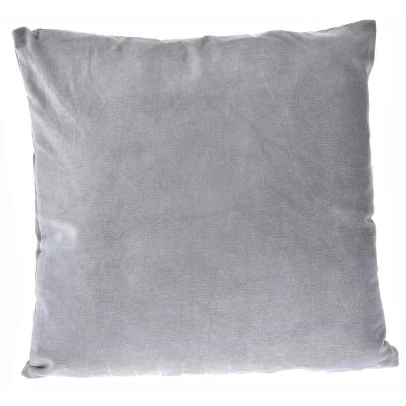 COTTON VELVET  FILLED CUSHION 45X45CM GREY COLOUR