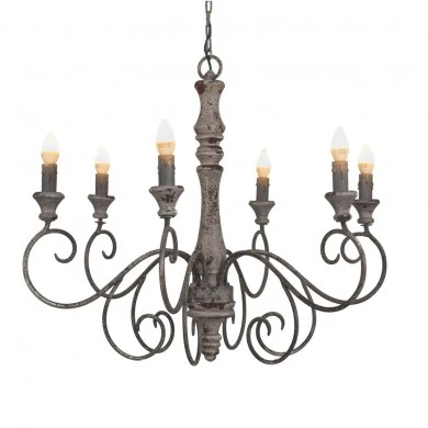 VINTAGE CHANDELIER WITH 6 LIGHTS D85Χ68CM