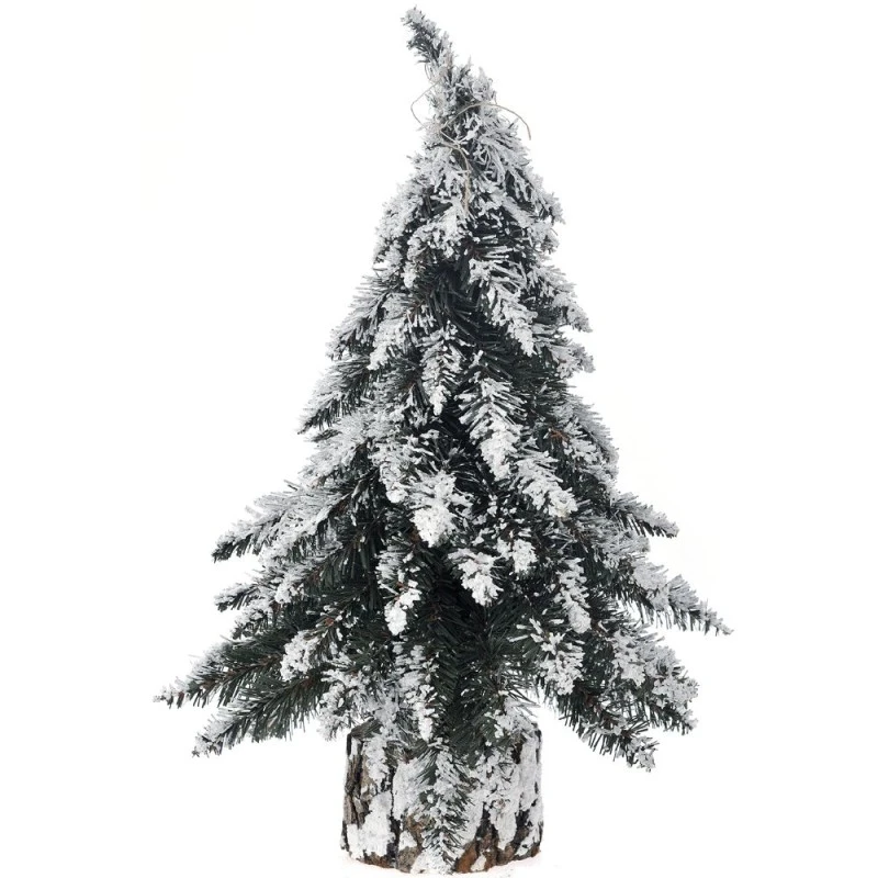 NATURAL TRUNK SNOWY CHRISTMAS TREE 50CM