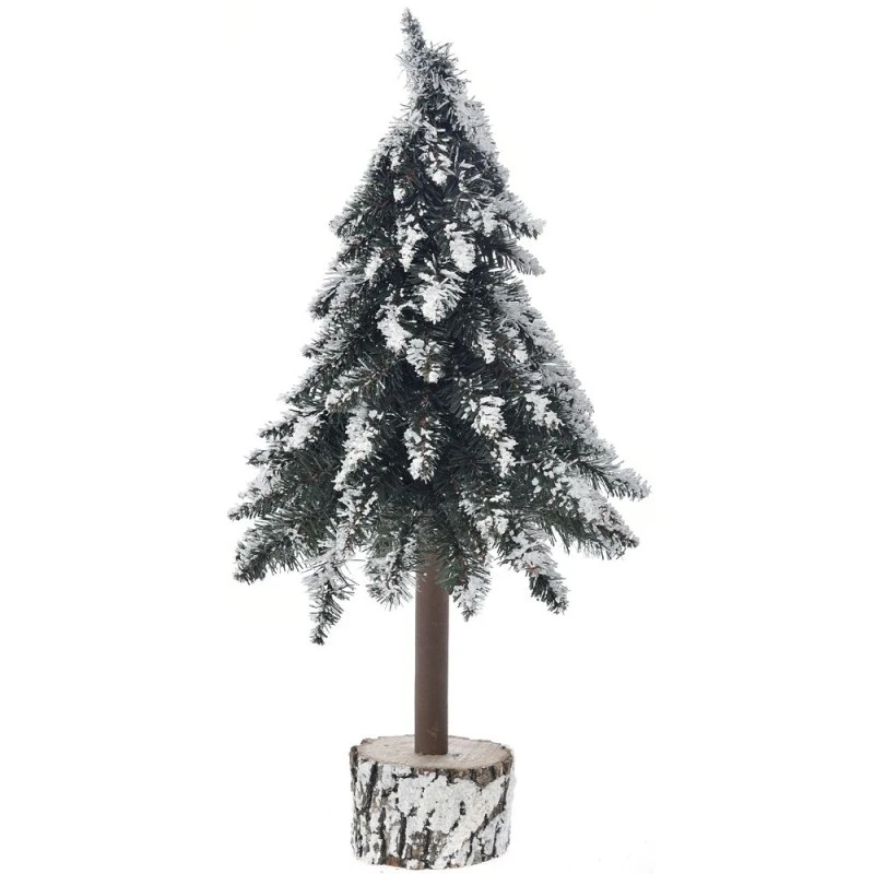 NATURAL TRUNK SNOWY CHRISTMAS TREE 65CM
