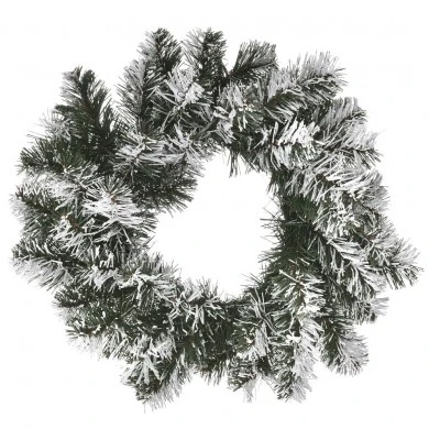 SNOWY CHRISTMAS WREATH 40CM