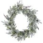 SNOWY WREATH 55CM WITH PINECONES AND RED BERRIES