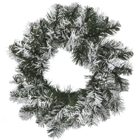 SNOWY CHRISTMAS WREATH 60CM