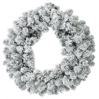SNOWY CHRISTMAS WREATH 90CM