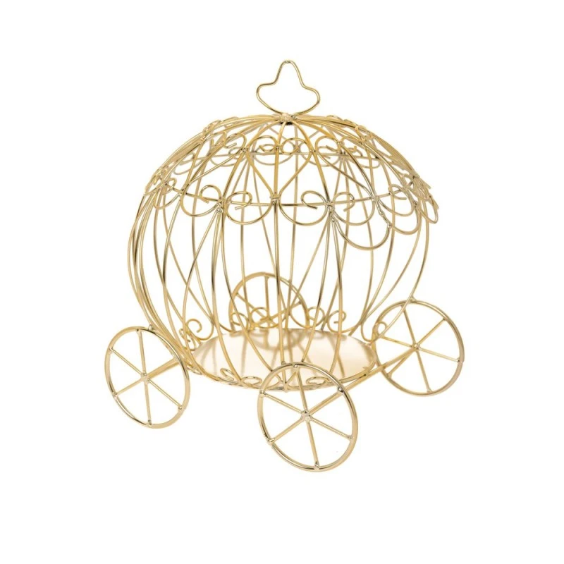 GOLD METAL DECORATIVE WAGON 24Χ19Χ30  D23
