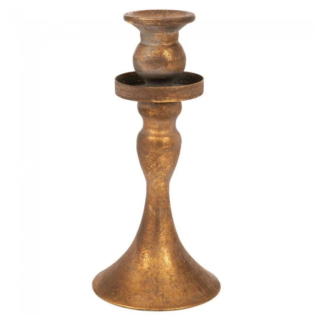 ΧΡΥΣΟ ΑΝΤΙΚΕ ΜΕΤΑΛΛΙΚΟ ΚΗΡΟΠΗΓΙΟ ΜΕ ΓΥΑΛΙ ΣΩΛΗΝΑ 10Χ10Χ45ΕΚ