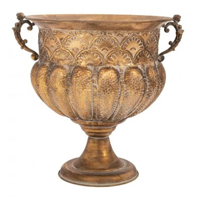 GOLD METAL POT 51,5X45X50CM