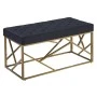 GOLD STAINLESS STEEL BENCH 97X44X48 CM WITH BLACK VELVET SEAT