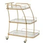 GOLD METAL TROLLEY 3 TIER 72X41X86CM