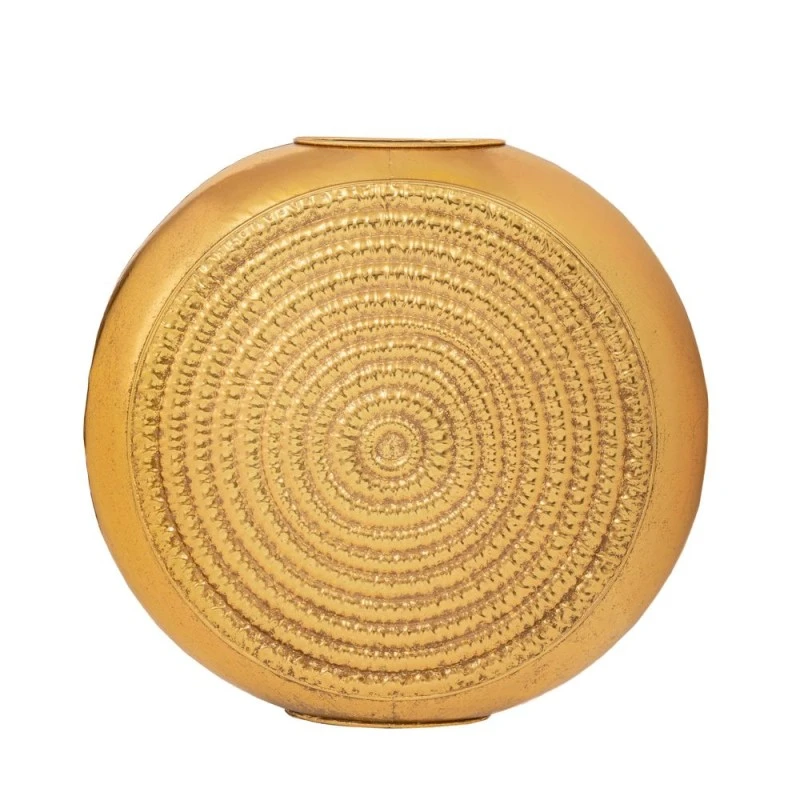 DECO GOLD METAL ROUND RELIEF VASE 63X17X58,5CM