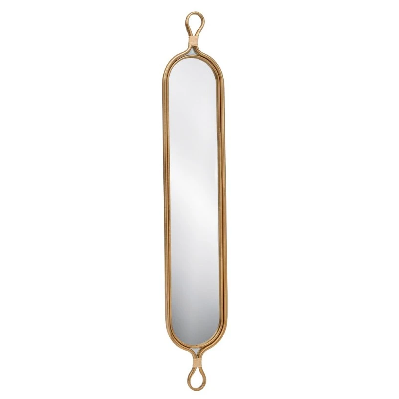 DECO GOLD METAL WALL MIRROR 20X4X120CM